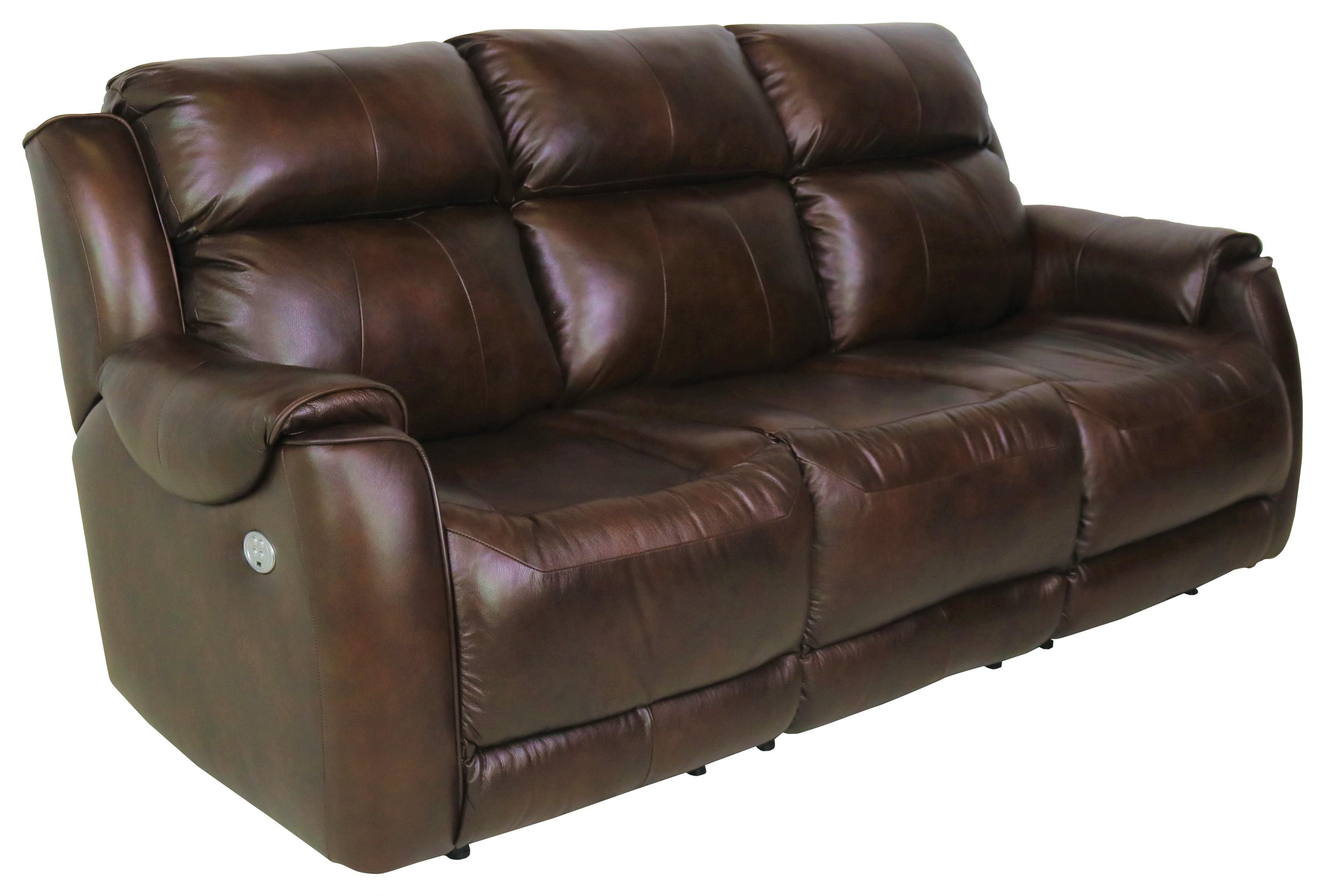 Dual outlet reclining sofa